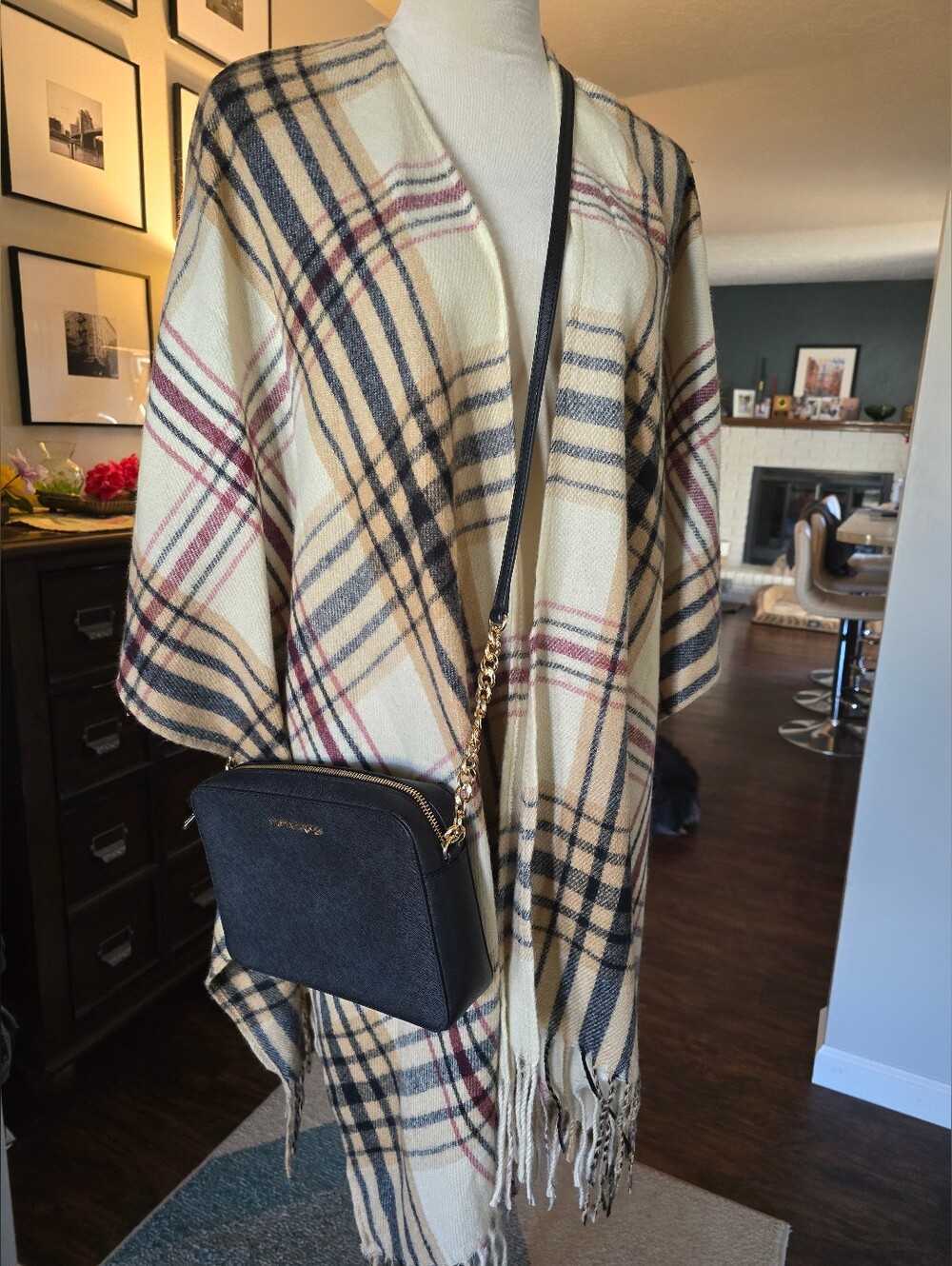 Woolrich Plaid Blanket Wrap Poncho - OS